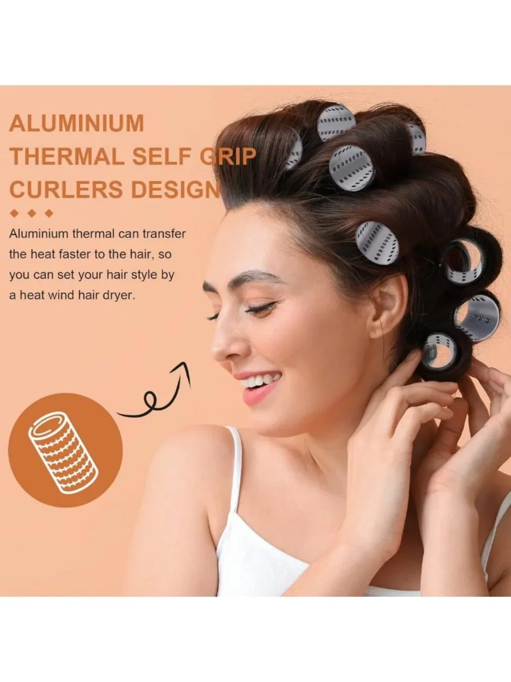 37 Pcs Thermal Hair Rollers Set with Clips & Comb - Self Grip Styling Tools